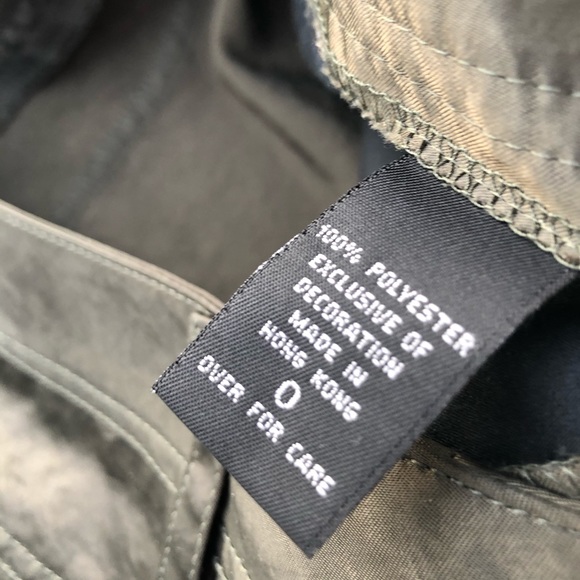 Express Olive Green Satin Utility Pants Size 0 - Picture 7 of 7